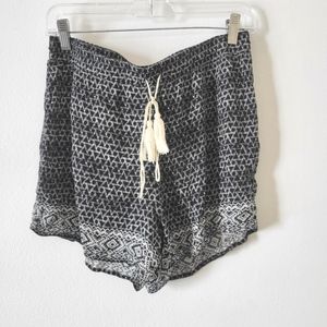 Cato's Black and cream aztec shorts